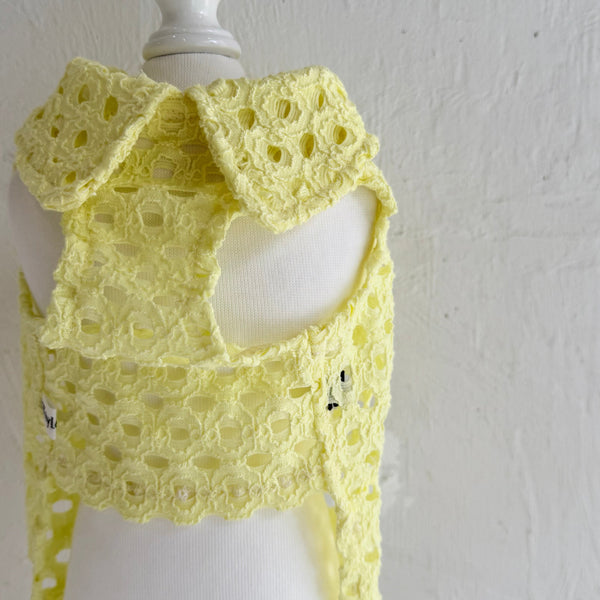 Breeze Lace Knit ノースリーブカラートップス