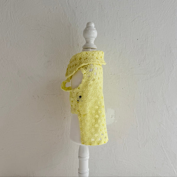Breeze Lace Knit ノースリーブカラートップス