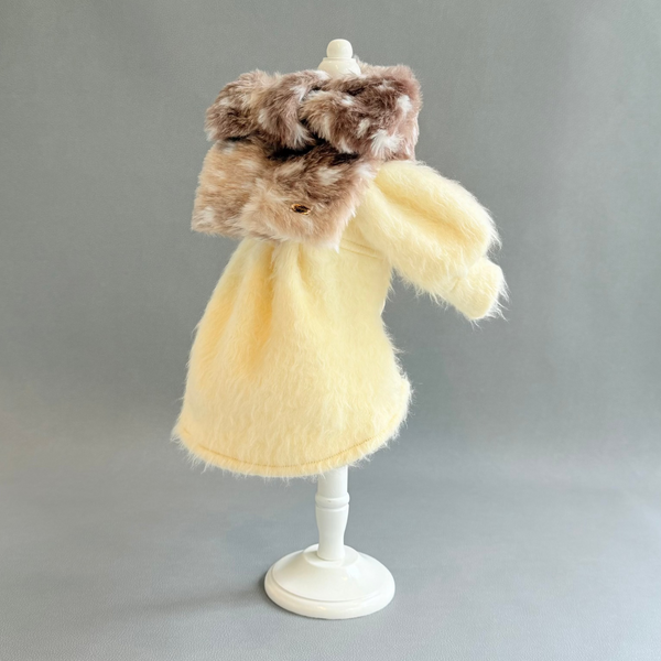 パフスリーブワンピース-シャギーニット