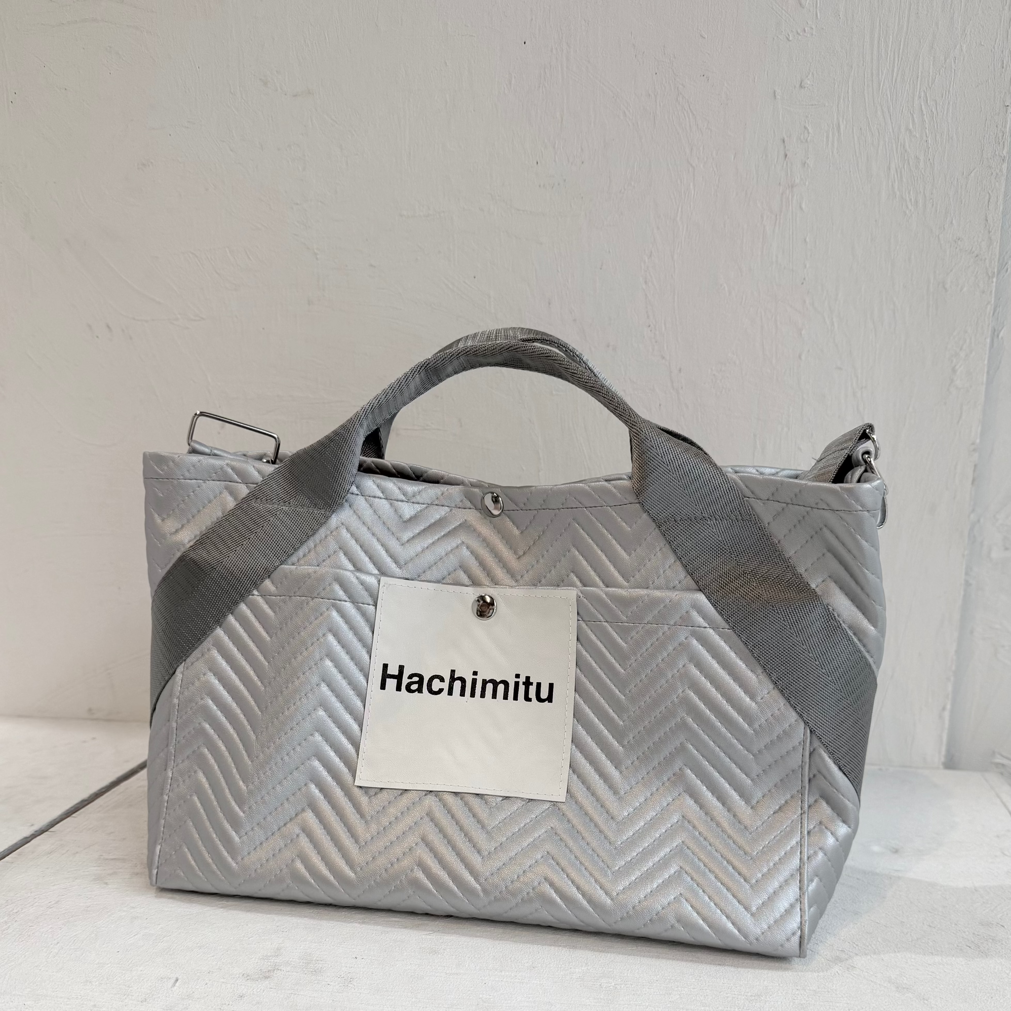 DailyBag（キルティングレザー:シルバー）