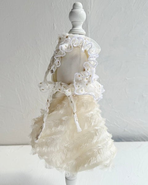 フリルスクエアベスト (フラワー刺繍チュール)