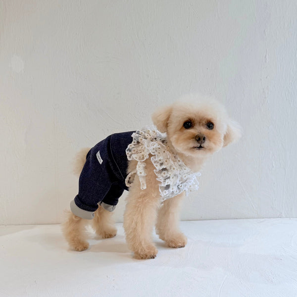 フリルスクエアベスト (フラワー刺繍チュール)