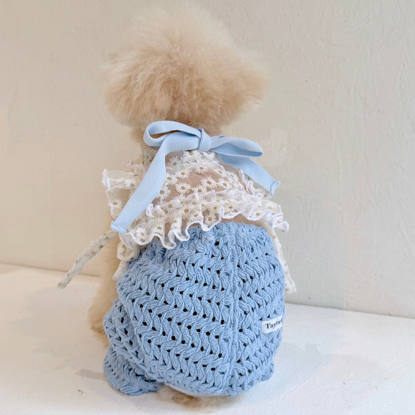 フリルスクエアベスト (フラワー刺繍チュール)