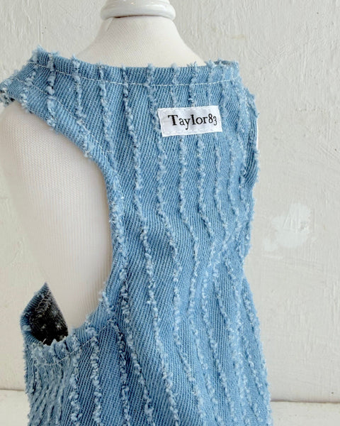 バレルサロペット (クラッシュフェザーデニム)