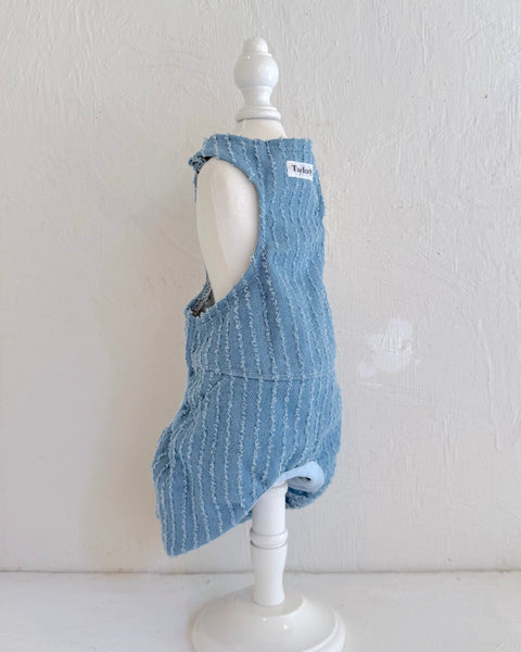 バレルサロペット (クラッシュフェザーデニム)