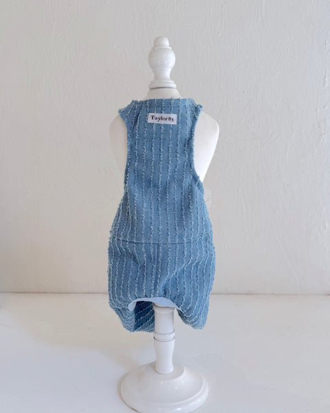 バレルサロペット (クラッシュフェザーデニム)