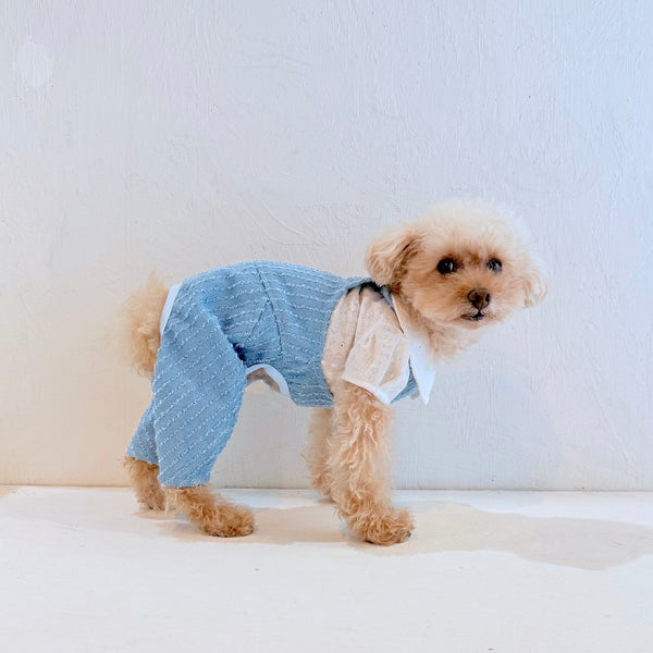 バレルサロペット (クラッシュフェザーデニム)