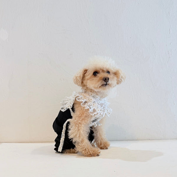 フリルスクエアベスト (フラワー刺繍チュール)