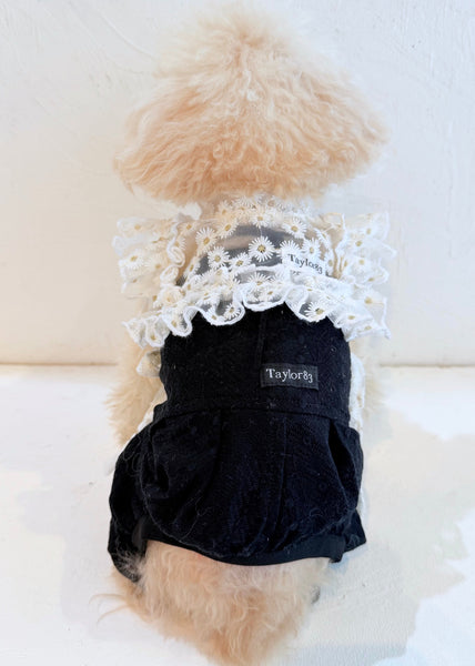 フリルスクエアベスト (フラワー刺繍チュール)