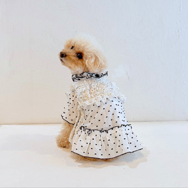 フリルスクエアベスト (フラワー刺繍チュール)