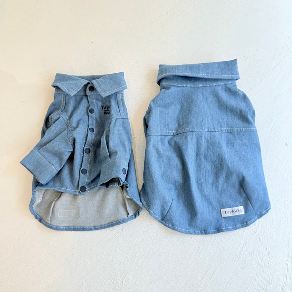ストレッチダンガリーシャツ