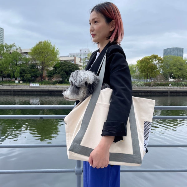 トートキャリーバッグ（キャンバス地)